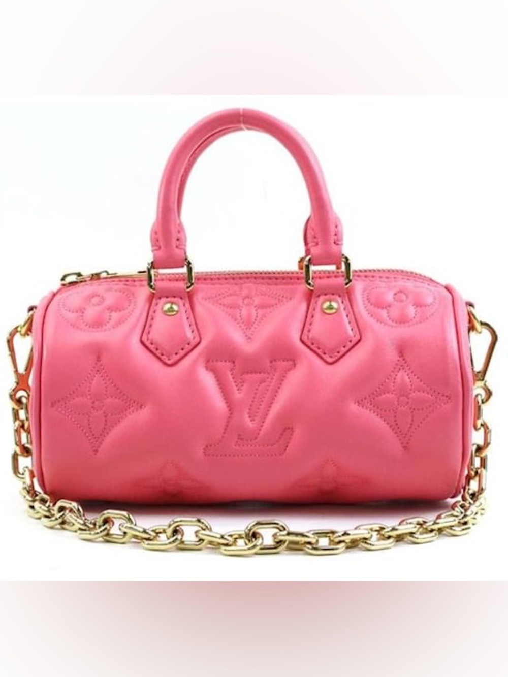 Louis Vuitton dragon fruit pink bubblegram Monogram Barrel Papillon bag - Picture 1 of 11